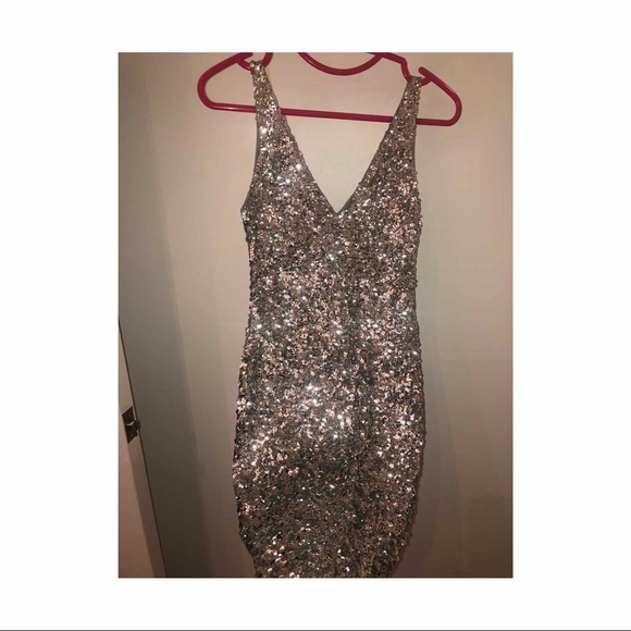 Silver sequin glitter dress - Picture 2 of 9